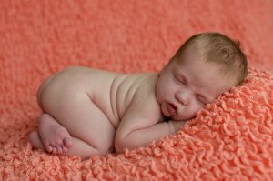 sleeping baby with sacral agenesis